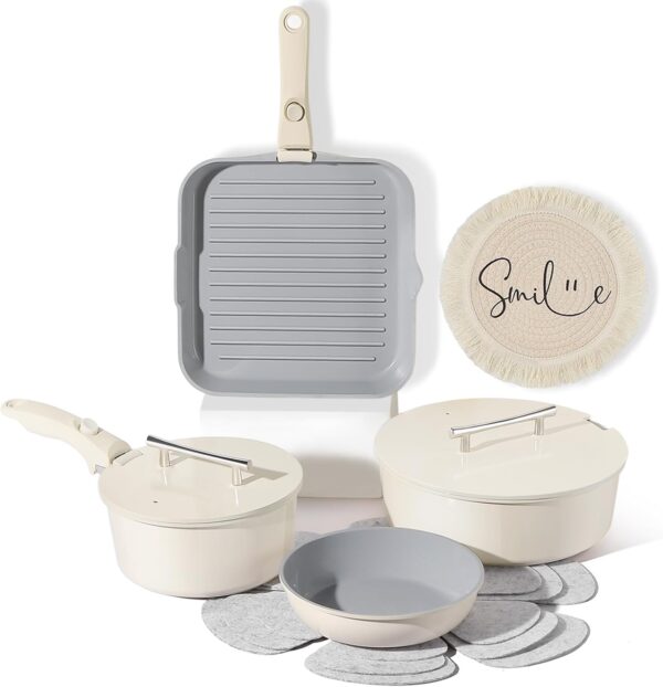 Pots and Pans Set 50%OFF Limited time deal with promo code:5GEHGBSI